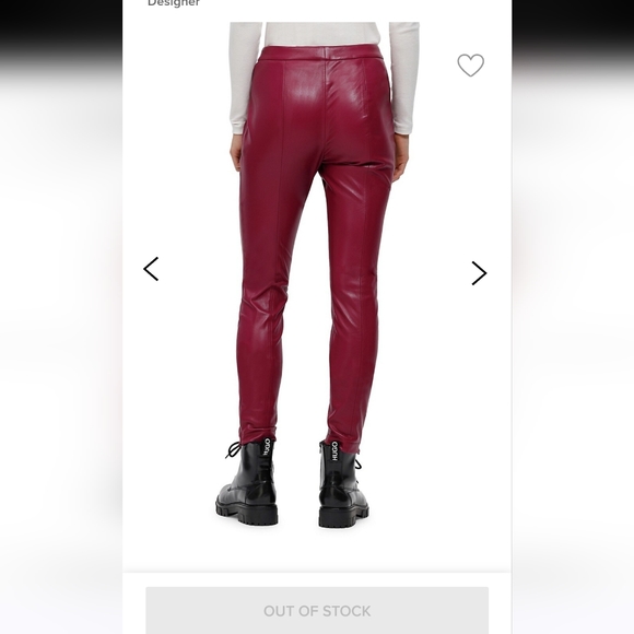 New HUGO Boss vegan leather pants - Picture 2 of 6